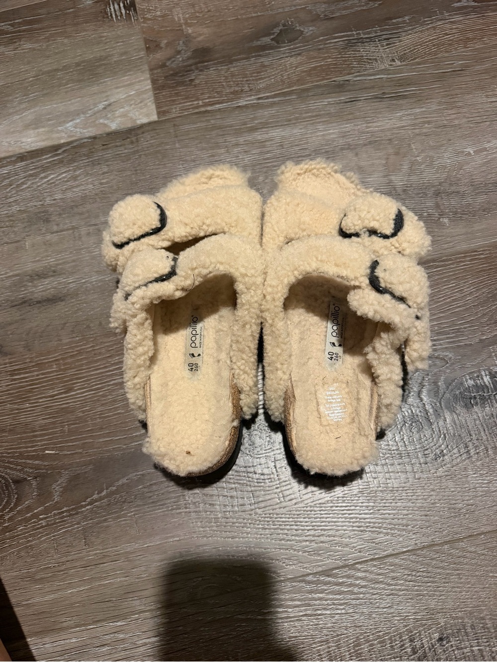 Cozy Sherpa Slide Sandals in Cream - Women's Plush Comfort